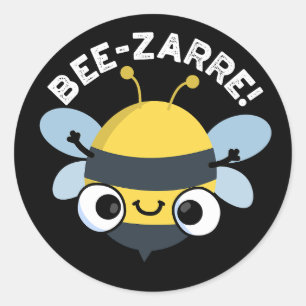 Adesivo Bee zarre Funny Bizarre Bee Pun Dark BG