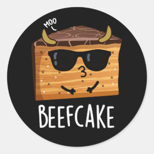 Adesivo Beefcake engraçado trocadilho escuro BG