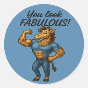 Adesivo Beefcake Giraffe - Fabuloso e achatado