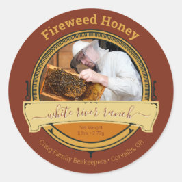 Adesivo Beekeeper ou Apiary Photo Honey Product