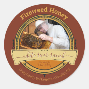 Adesivo Beekeeper ou Apiary Photo Honey Product