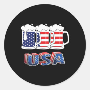 Adesivo Beer American Flag 4 De Julho Merica Usa Bebendo