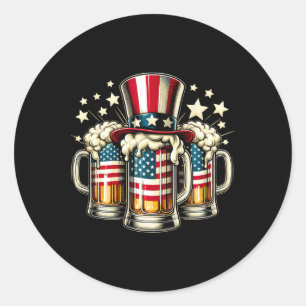 Adesivo Beer American Flag Usa 4 De Julho Bebendo
