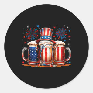 Adesivo Beer American Flag Usa 4 De Julho Bebendo