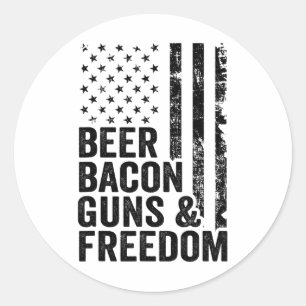 Adesivo Beer Bycon Guns E Freedom Usa Churrasco Flag Ameri