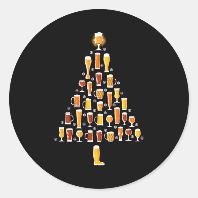Adesivo Beer Christmas Tree Men Women Beer Ugly Christmas  (Frente)