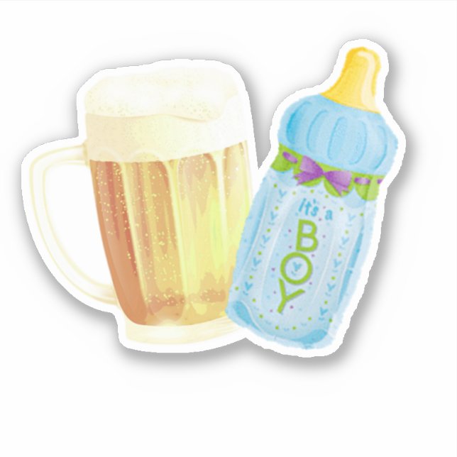 Adesivo Beer CHURRASCO e Cerveja | Tema do Chá exterior de (Frente)