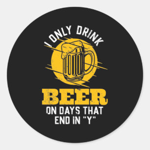 Adesivo Beer Drinker Eu Só Bebo Cerveja