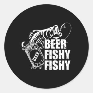 Adesivo Beer Fishy Engraçado Bebendo De Pesca Birthday G