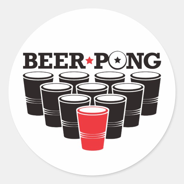 Adesivo Beer Pong Basic - Vermelho (Frente)