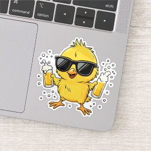 Adesivo Beer Time Madafakas Meme Pato Goose Retro