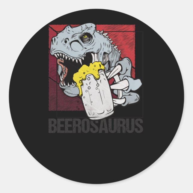 Adesivo Beerossauro Bierosaurier Beer Álcool (Frente)