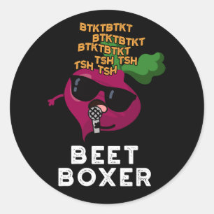 Adesivo Beet Boxer Funny Beet Pun Dark BG