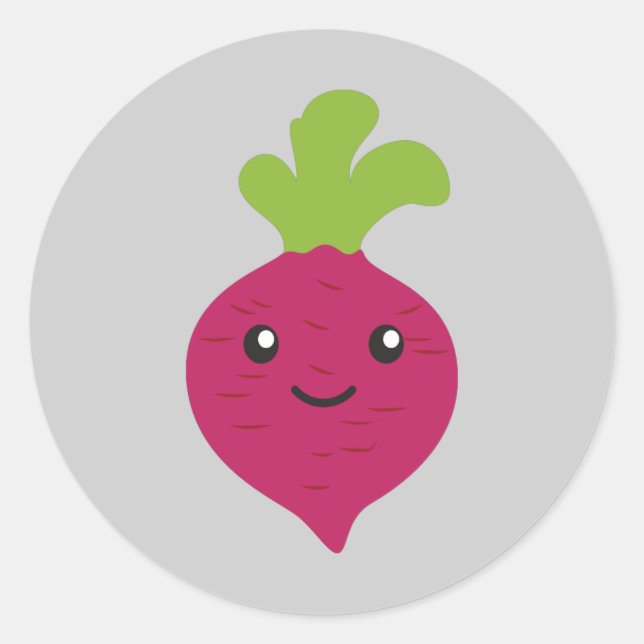 Adesivo Beet Kawaii Cute (Frente)