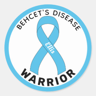 Adesivo Behcet's Disease Warrior Ribbon White