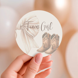 Adesivo Beige Boots Ou Arcos Sexo Reveal Team Girl