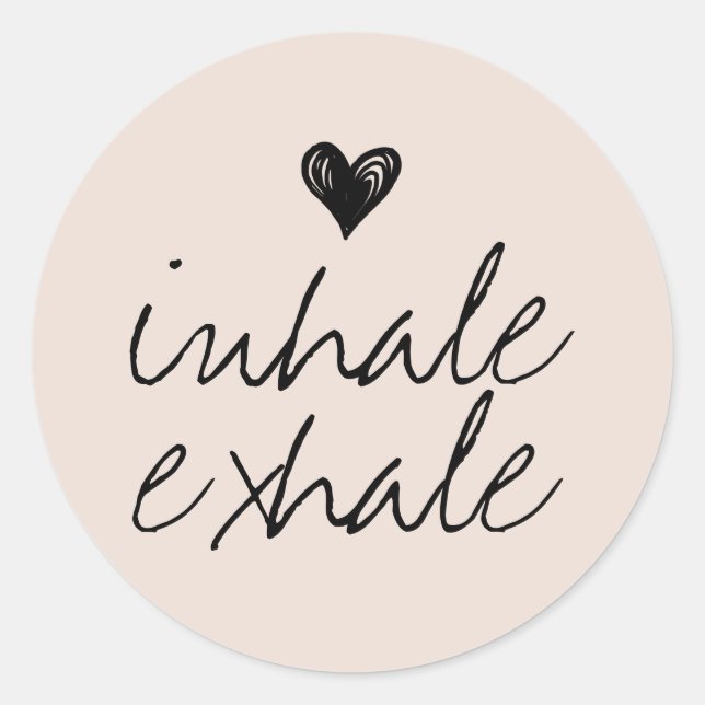 Adesivo Beige creme de coração bonitinho (Frente)