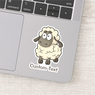 Adesivo Beige de cartoon ovelha