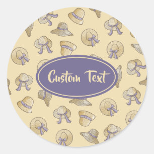 Adesivo Beige do Chapéu de Verão feminino