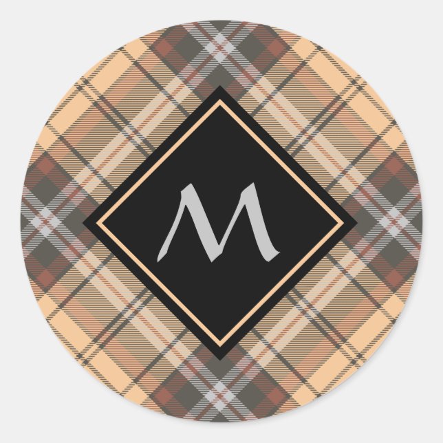 Adesivo Beige e Brown Tartan (Frente)