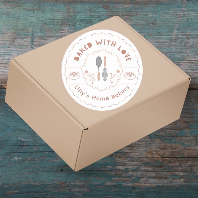 Adesivo Beige Home Bakery Sticker (Criador carregado)