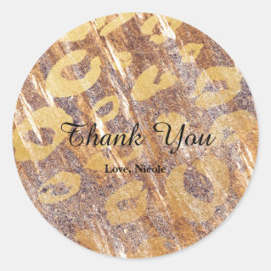 Adesivo Beige Sandy Shimmer Leopard Imprime o Favor do Gla