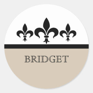 Adesivo Beige Swanky Fleur De Lis Stickers
