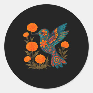 Adesivo Beija-flor Alebrije Flor Arte Popular Mexicana Pás