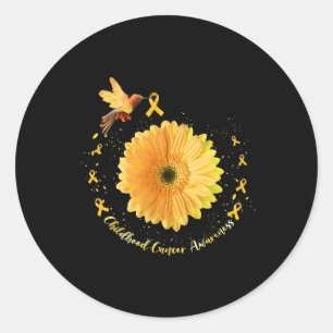 Adesivo Beija-flor Amarelo Girassol Conscientização do Cân