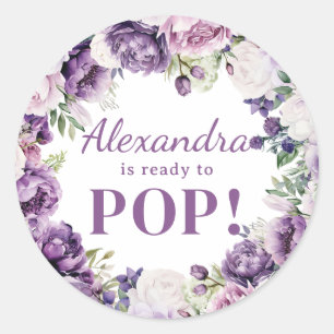 Adesivo Beija-Flor Lilás Roxo Floral Menina Pronta para Na