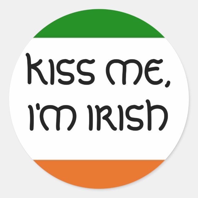 ADESIVO BEIJA-ME, EU SOU IRLANDÊS (Frente)