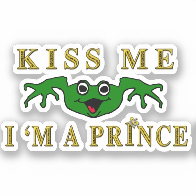 Adesivo Beija-me Sapo Prince (Frente)