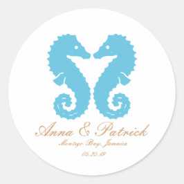 Adesivo Beijando Casamento de Praia de Cavalos-Destino