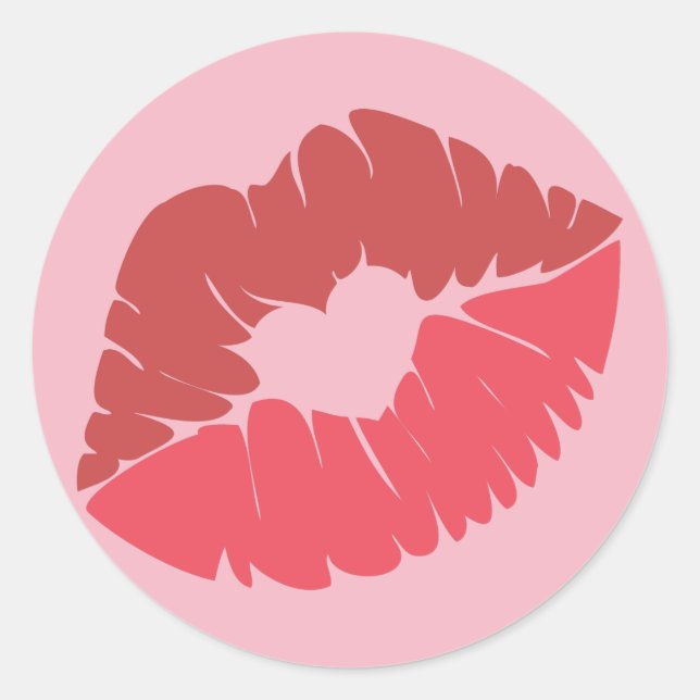 Adesivo Beijando Lábios Emoji (Frente)
