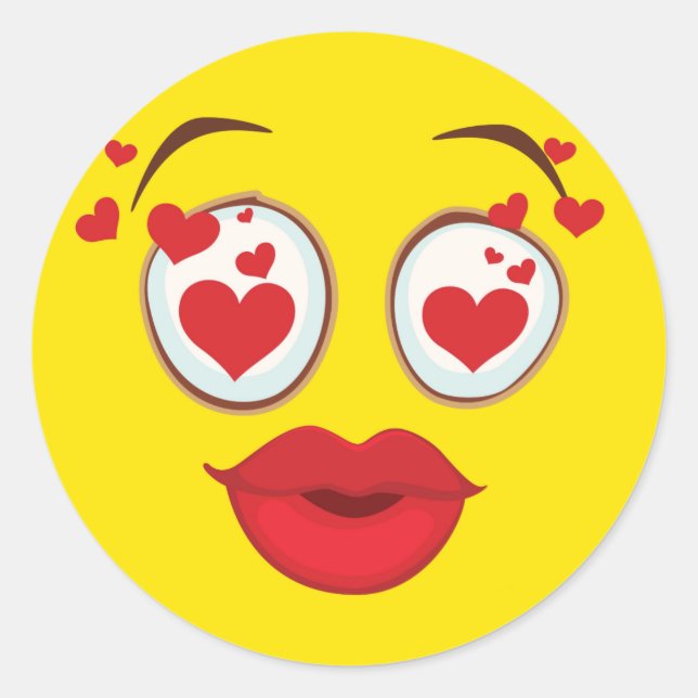 Adesivo Beijar face amarela (Frente)