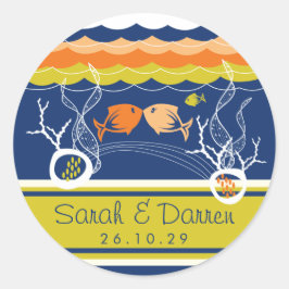 Adesivo Beijar Fishes Corais Praia Casamento Cogado