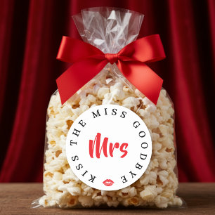 Adesivo Beije a Senhorita Despedida Festa de Despedida de 