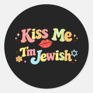 Adesivo Beije judaico engraçado humor judaico dia dos namo