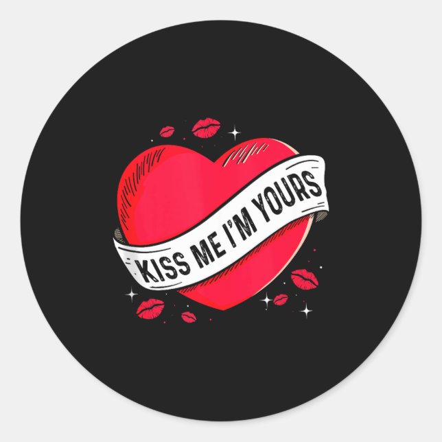 Adesivo Beije Me Eu Sou Seu Presente Para Dia Dos Namorado (Frente)