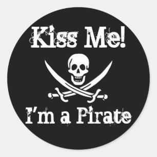 Adesivo Beije-me! Eu sou um pirata