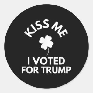 Adesivo Beije-Me Eu Votei Por Trump Engraçado