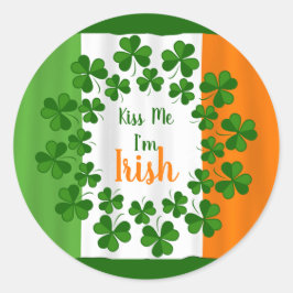 Adesivo Beije-me Irish Shamrocks Ireland Flag Sticker