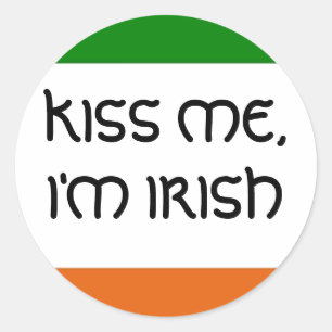 Adesivo BEIJE-ME, mim são IRLANDÊS