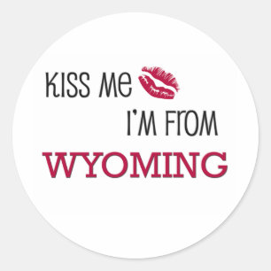 Adesivo Beije-me que eu sou de WYOMING