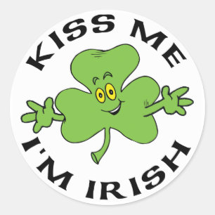 Adesivo Beije-me que eu sou presente irlandês