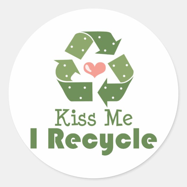 Adesivo Beije-me Reciclar Stickers (Frente)