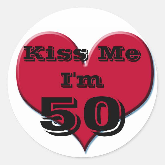 Adesivo Beije-me Sou 50 Sticker (Frente)