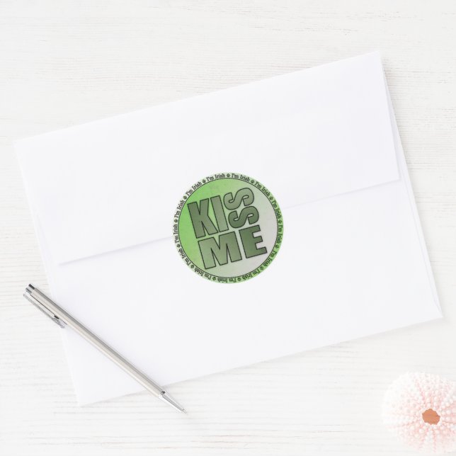 Adesivo Beije-me, sou irlandês (Envelope)