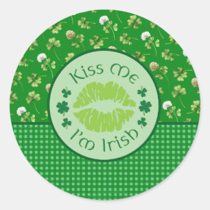 Adesivo Beije-me, sou irlandês