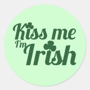 Adesivo Beije-me, sou irlandês